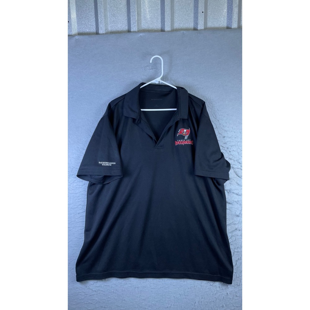 Sport-Tek Polo Mens XXL Black Exc Tampa Bay Buccaneers Raymond James Stadium